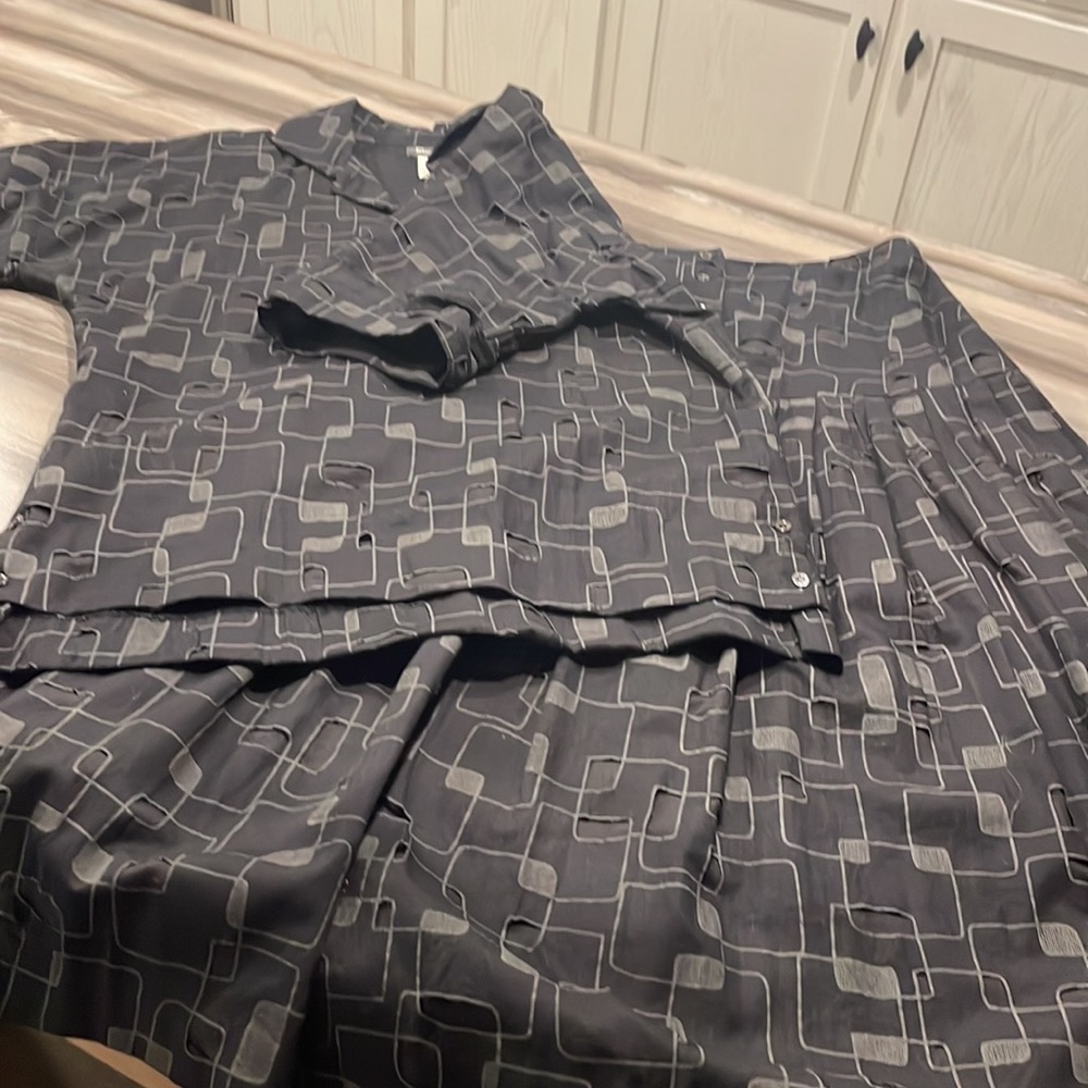 Rare Find Vintage 80s Unique Peter Hoti Designer Top and Skirt set